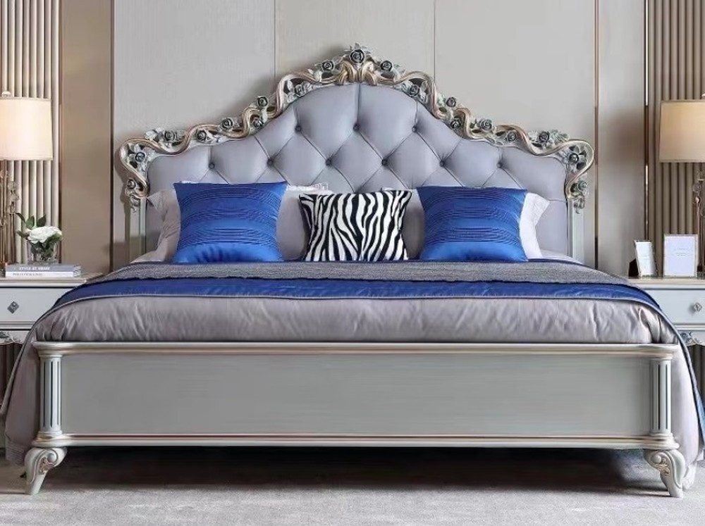 JVmoebel Polsterbett Edles Chesterfield Bett Klassische Doppelbett Schlafzimmer, Made in Europa