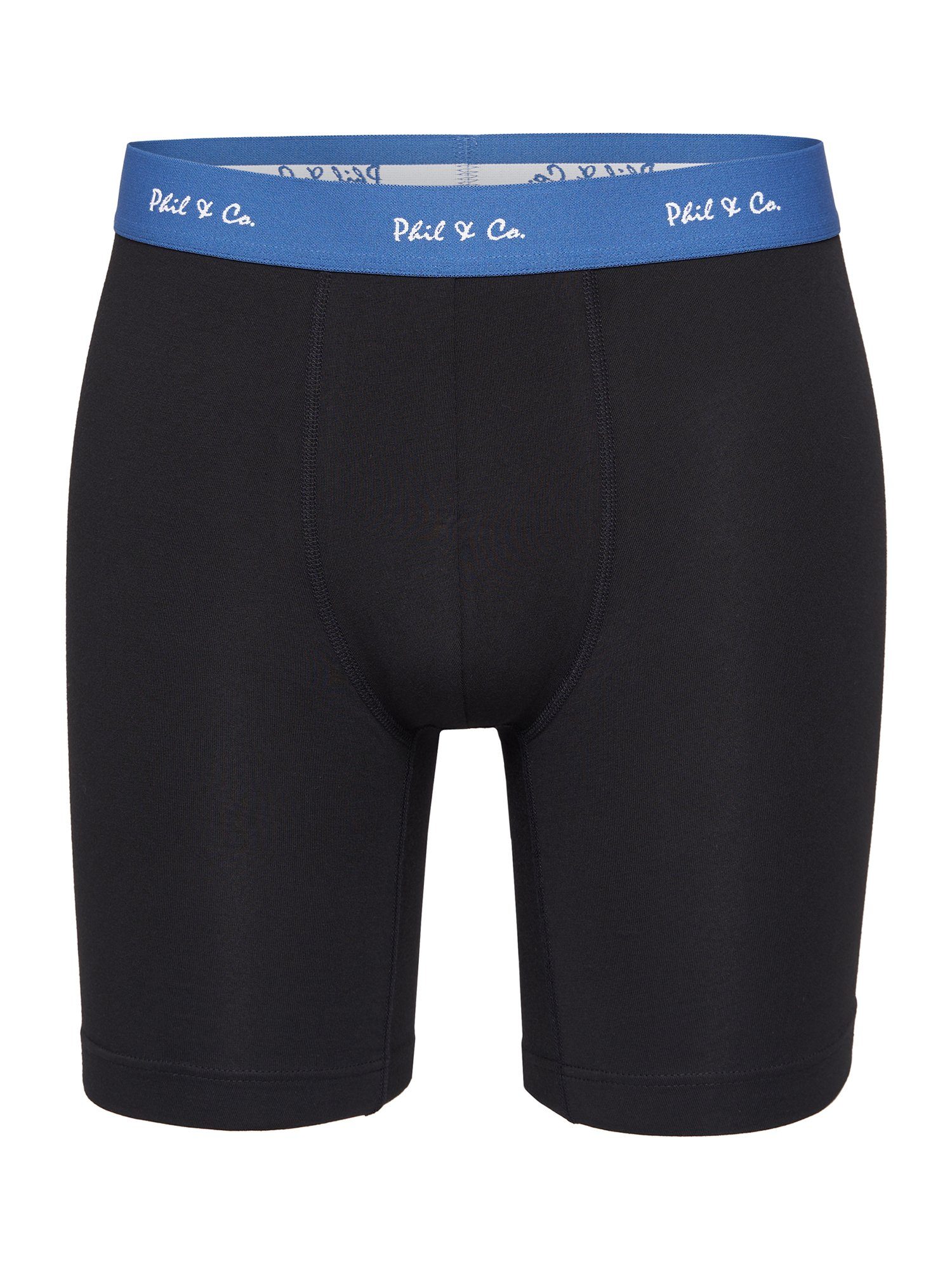 Jersey Unterhose Boxer all-black Co. Langer Phil & (3-St) Boxer-Brief Boxer Long Retro-Shorts