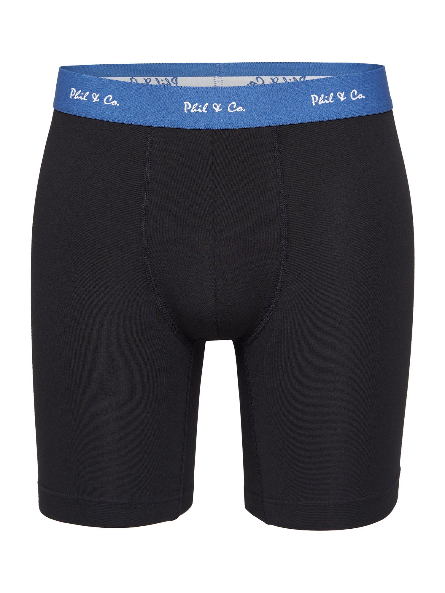 Phil & Co. Langer Boxer Long Boxer Briefs - langes Bein - Jersey - ohne störendes Etikett (3-St) Retroshorts Boxershorts Multipack Mehrpack Baumwolle Herren 3-P – Bild 4 von 4