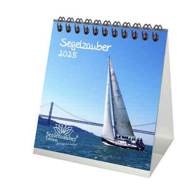 Seelenzauber Tischkalender Segelzauber Kalender für 2025 Format 10cm x 10cm Segelschiffe Meer