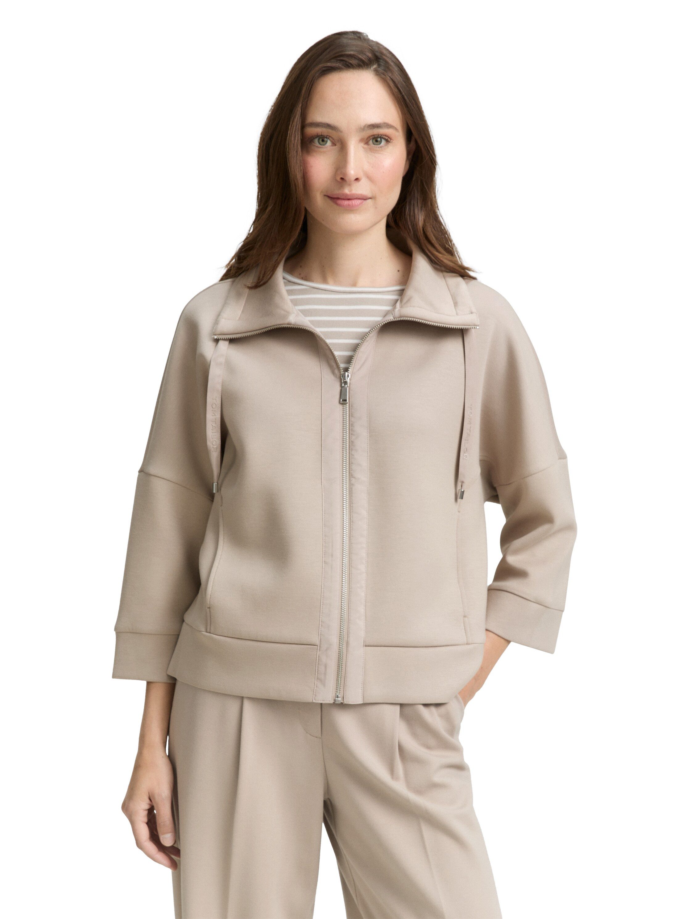 TOM TAILOR Sweatjacke Boxy mit Taschen