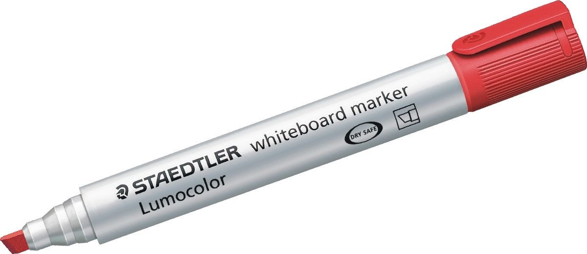STAEDTLER Whiteboard Marker Whiteboardmarker Lumocolor Keilspitze rot