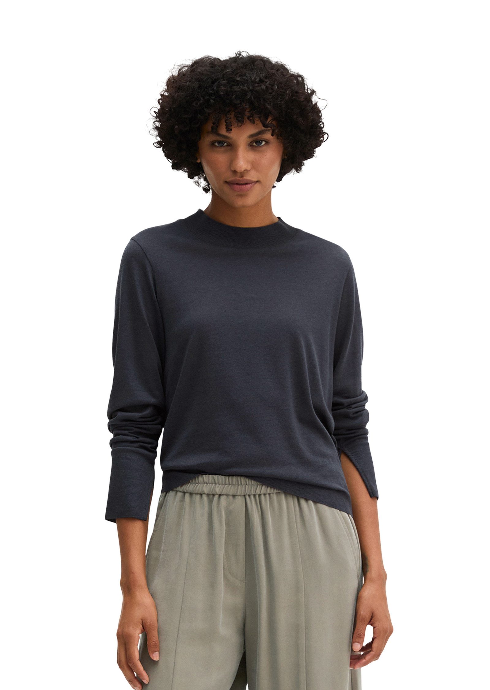 Marc O'Polo Langarmshirt aus TENCEL™ Lyocell-Baumwolle-Mix