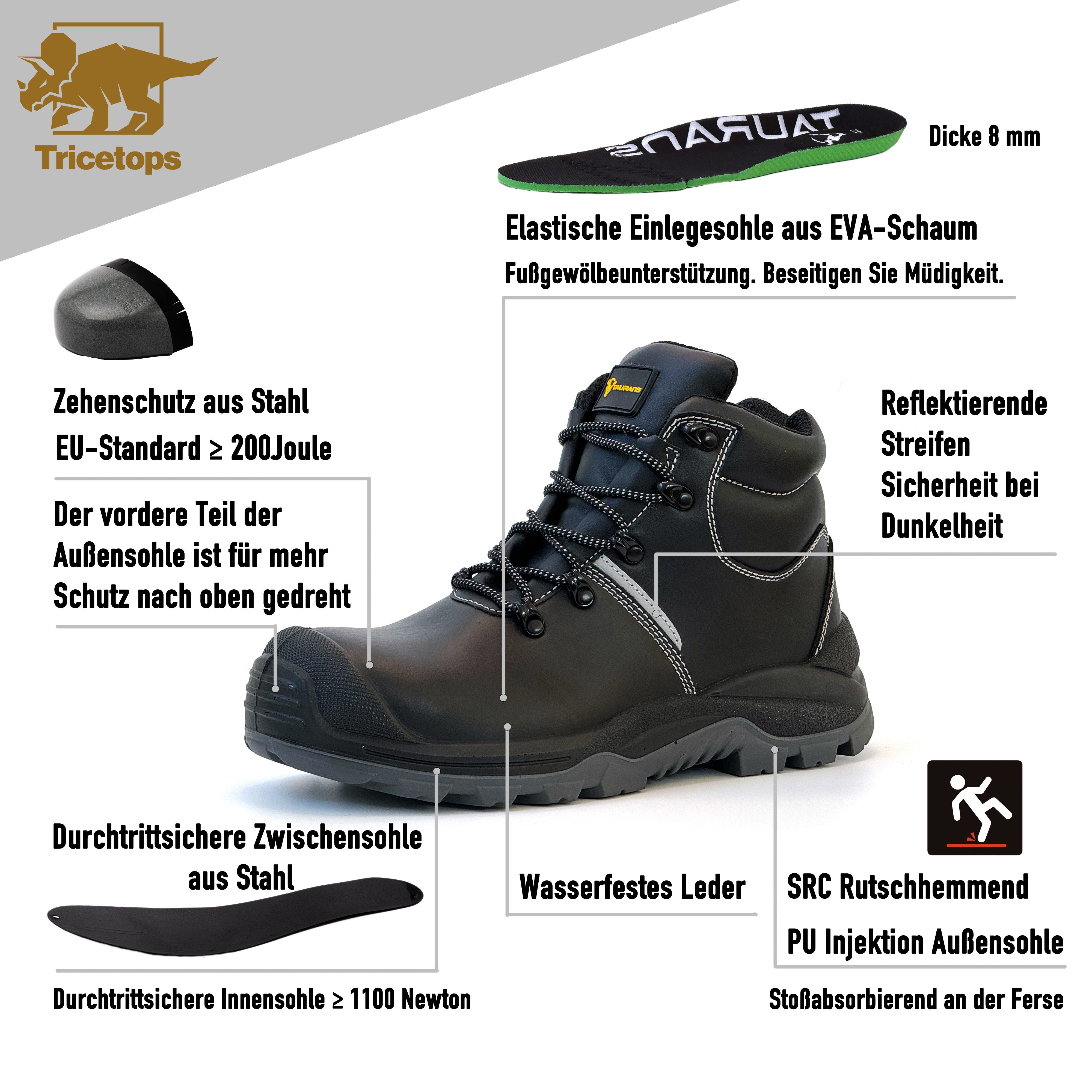 Tricetops TS638H Sicherheitsschuhe S3 Arbeitsschuhe Herren Damen Arbeitsschuh