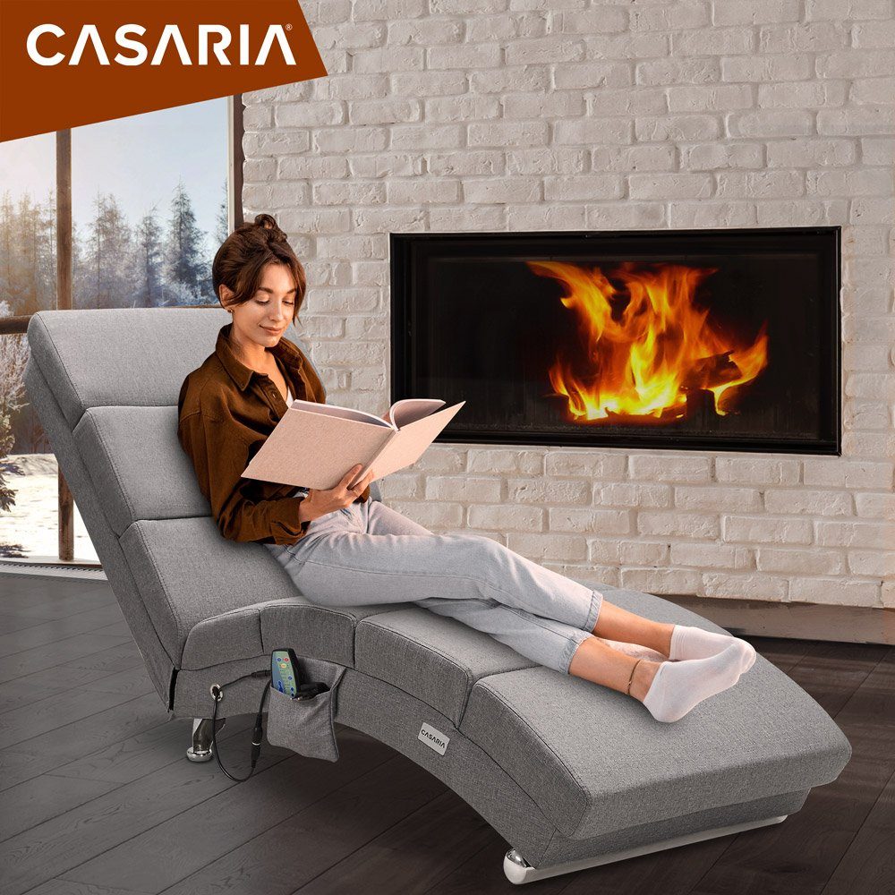 Casaria Relaxliege London Massage, 1 Teile, Massage Heizfunktion 186x89x55c günstig online kaufen