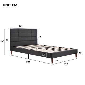 DOTMALL Polsterbett Polsterbett, Doppelbett mit Lattenrost, 140x200cm