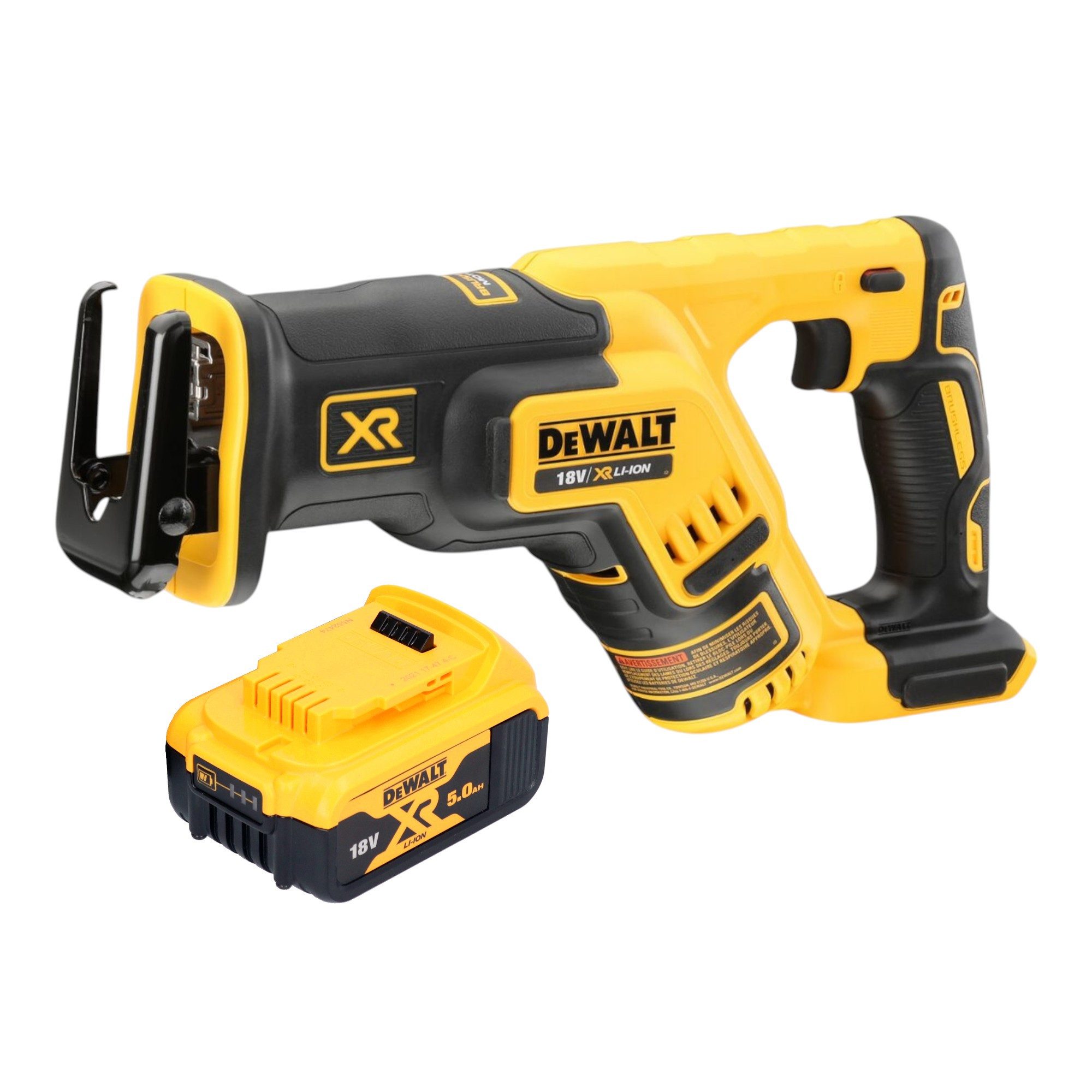 DeWalt Reciprosäge DCS 367 N Säbelsäge 18 V Brushless + 1x Akku 5,0 Ah - ohne Ladegerät