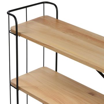 Depot Standregal Sideboard mit Rollen Jimi, Packung, aus Blauglockenbaumholz, Eisen, B 115 Zentimeter, H 80 Zentimeter, T 30 Zentimeter