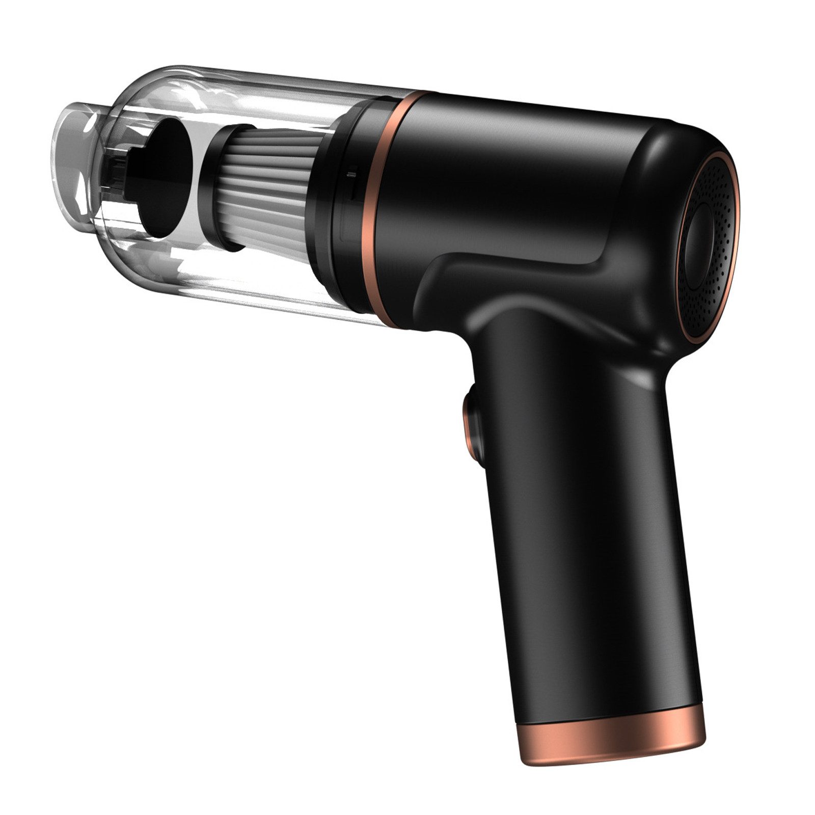 OKWISH Akku-Handstaubsauger Akku Autostaubsauger Mini Auto Staubsauger Handsauger KFZ Kabellos, 120,00 W, Beutellos, 4 in 1 Hand-Staubsauger 12000Pa 4000mA-Akku Büro Haus Teppichen Küche