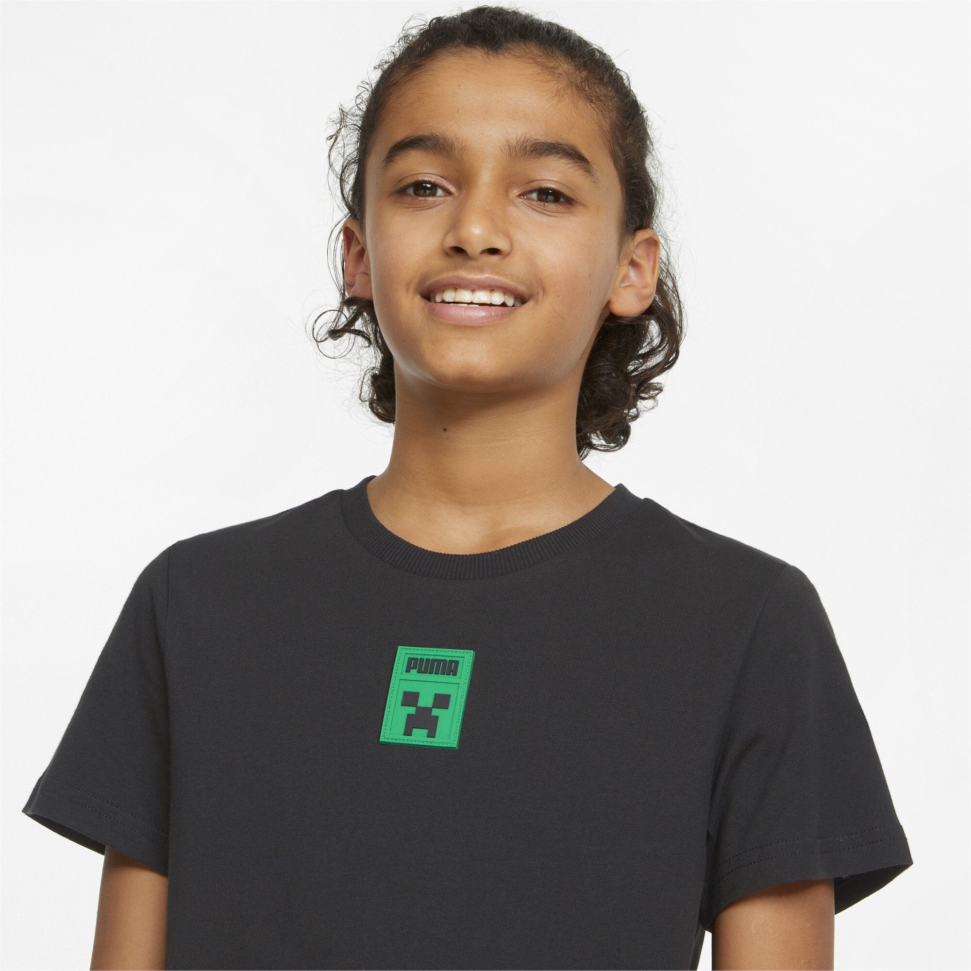 Kinder Teens (Gr. 128 - 182) PUMA T-Shirt PUMA x MINECRAFT Graphic Jugend T-Shirt Regular