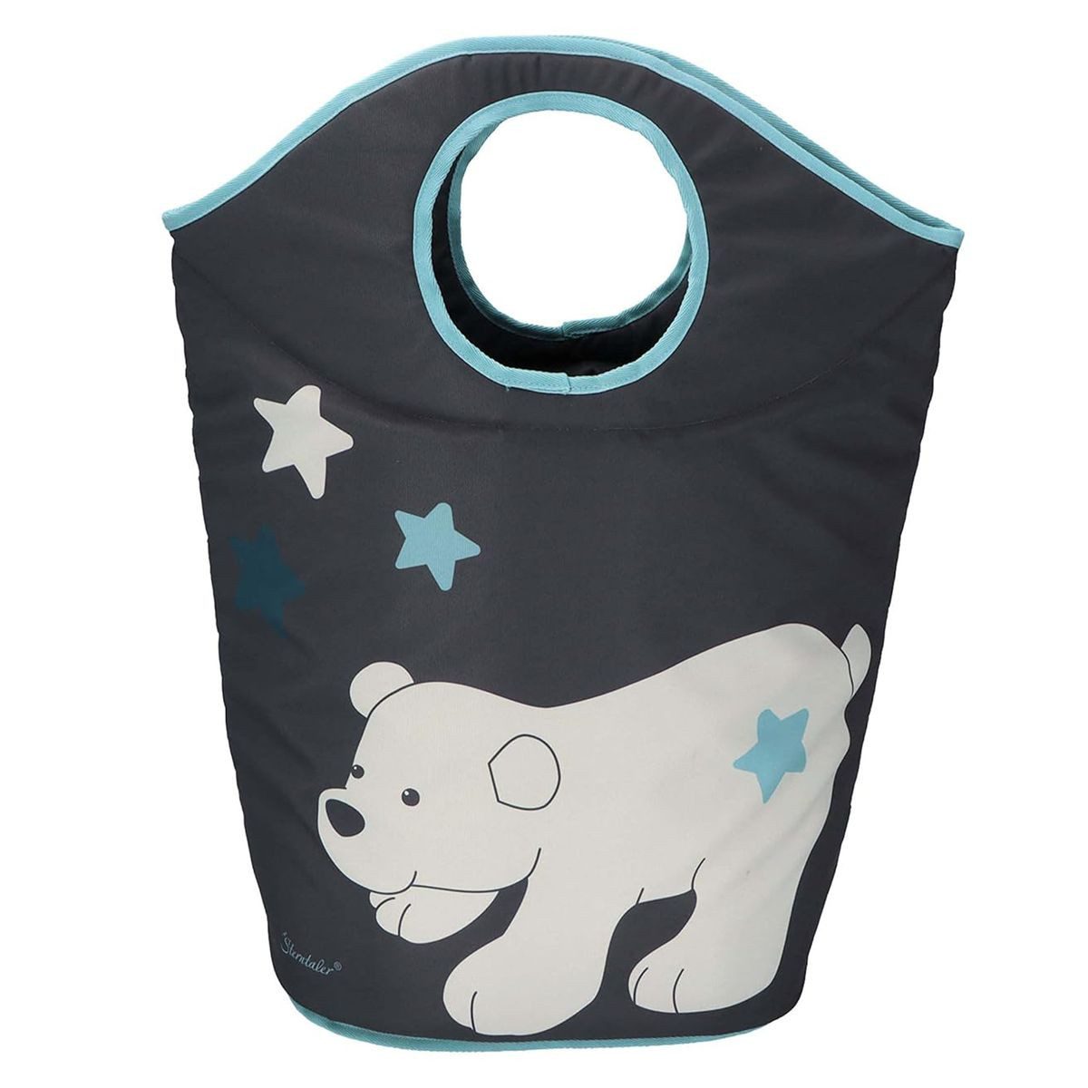 STERNTALER Wäschekorb Elia - Eisengrau, Baby Kinder Aufbewahrungskorb Babywäschekorb