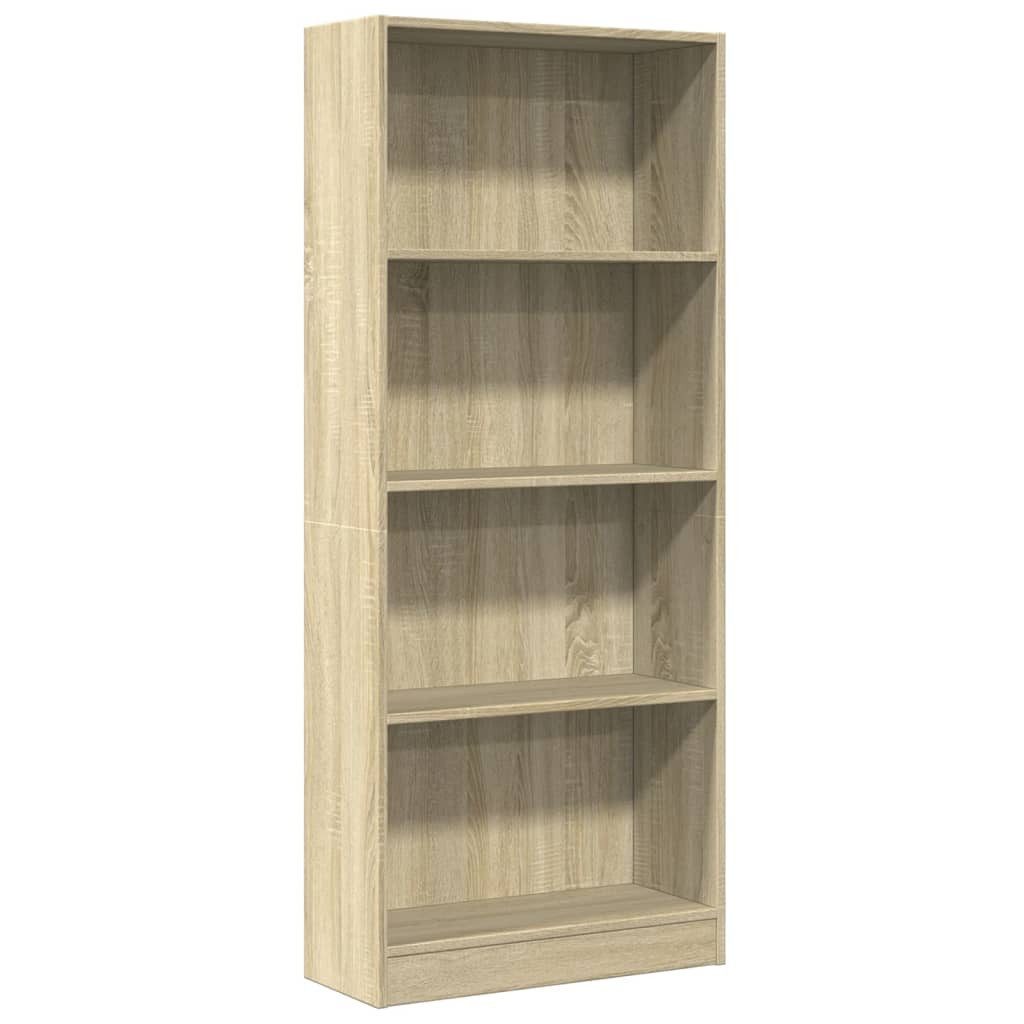vidaXL Bücherregal Bücherregal Sonoma-Eiche 60x24x143 cm Holzwerkstoff, 1-tlg.