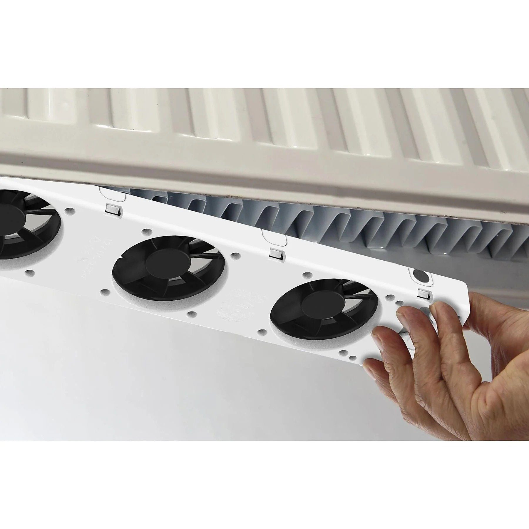 SpeedComfort Heizkörperventilator Duo-Set Heizkörperverstärker Heizungsventilator Heizung Ventilator, für Standardheizkörper mit 75-120 cm Länge