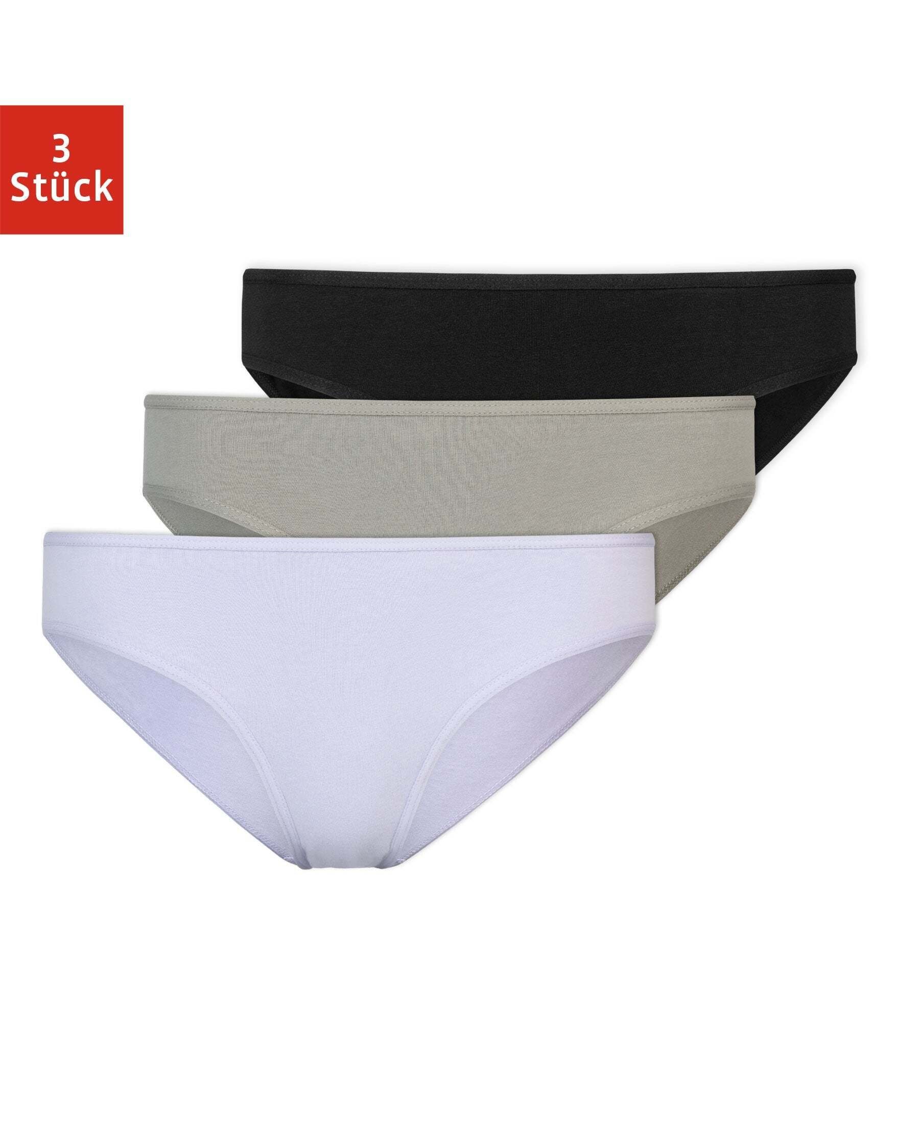 SNOCKS Slip »Unterwäsche Damen Slip Unterhosen« (3-St) aus Bio-Baumwolle,  passt wie eine zweite Haut