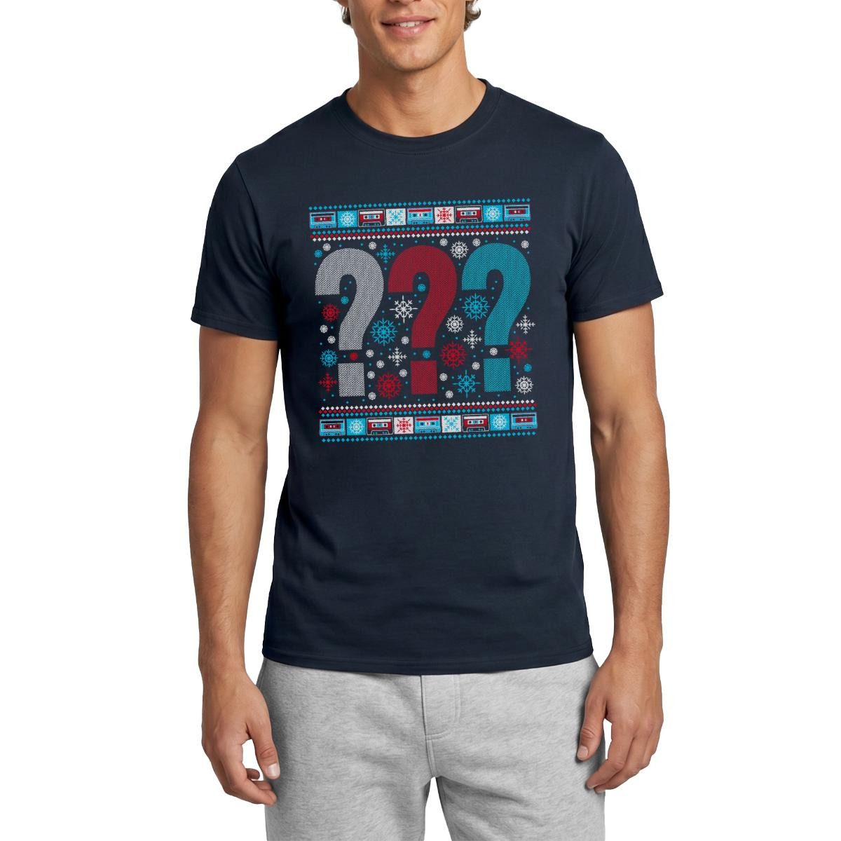 T-Shirt Die Drei Fragezeichen Ugly Xmas Christmas Männer T-Shirt