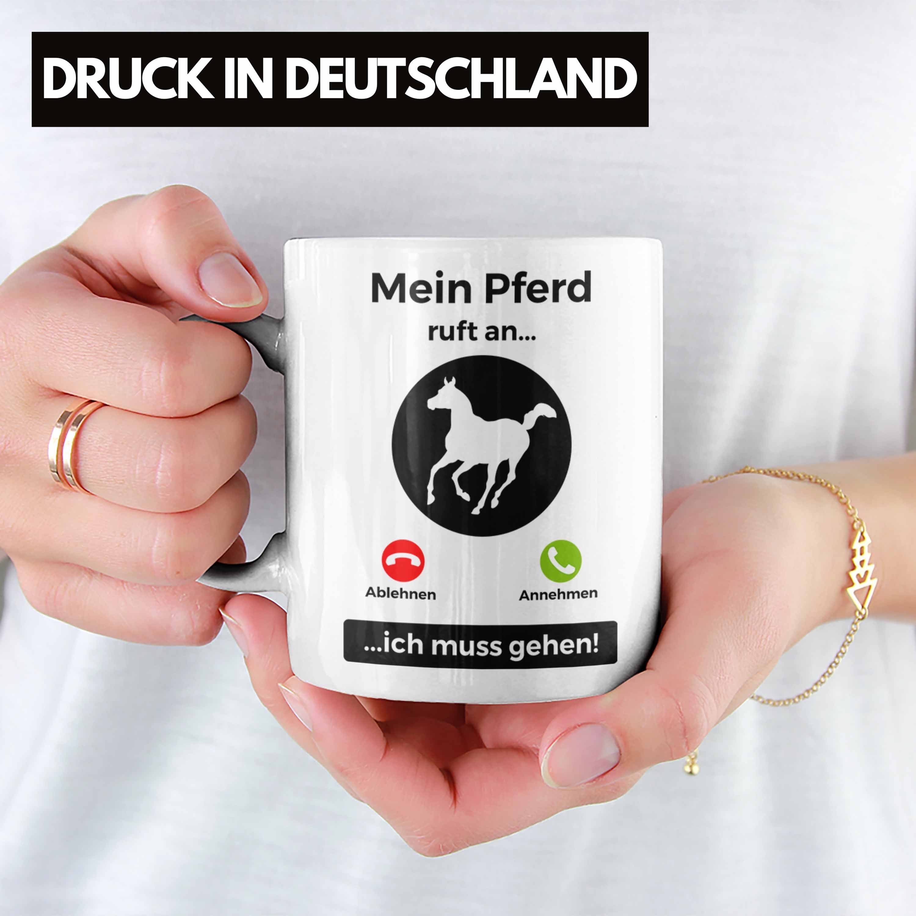 Pferd Geschenk Pferdeflüsterer Reiterin Erwachsene Trendation Pferde für - Tasse Reiten Mädchen Tasse Weiss Trendation Kaffeetasse Spruch Geschenke