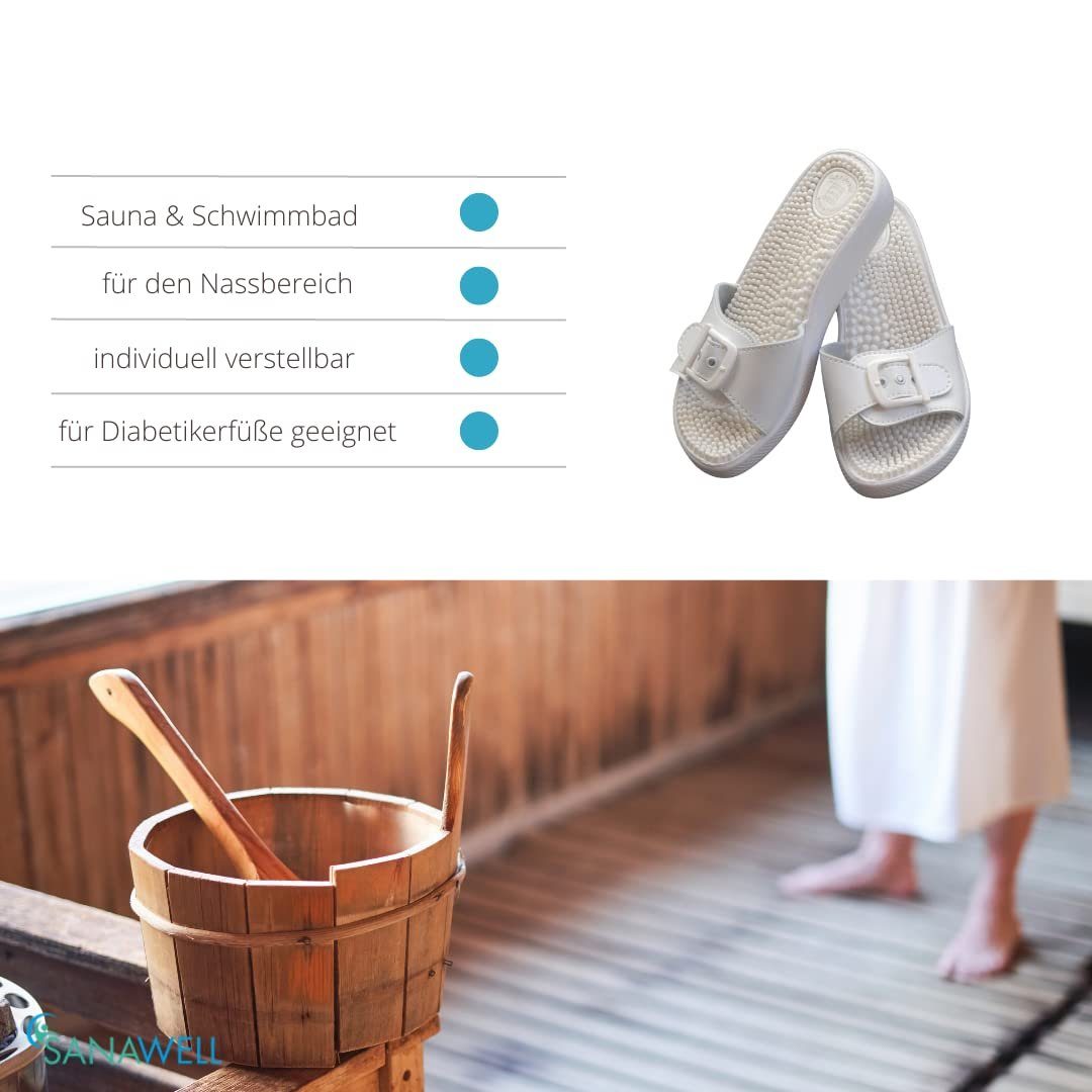 Medosan Massage-Pantolette unisex, anatomisch geformtes Fußbett Badepantole günstig online kaufen