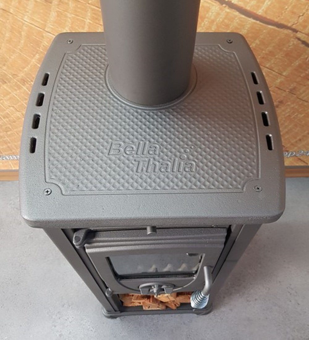 ECOfoxx Kaminofen Okta mit Herdplatte, gussgrau, 3,90 kW günstig online kaufen