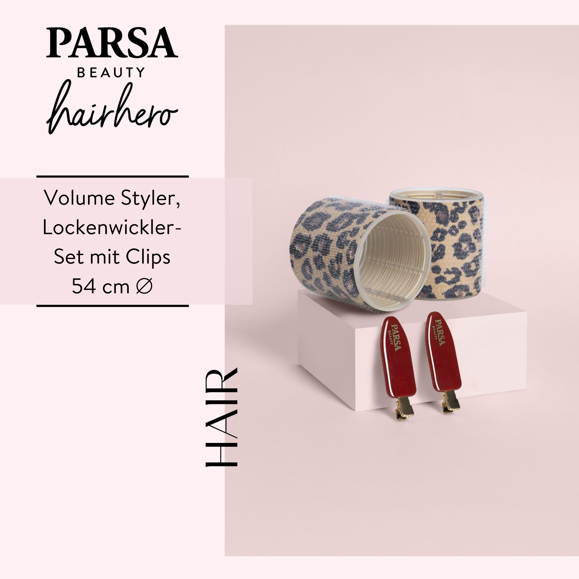 PARSA Beauty Haarbürsten-Set Hair Hero Dream Volume Lockenwickler Set mit Clips, 4-tlg.