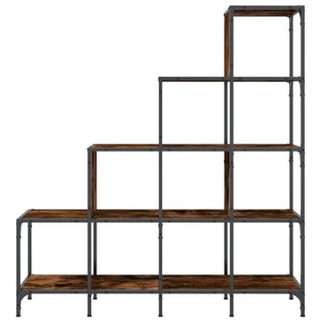 vidaXL Bücherregal Bücherregal Räuchereiche 122x30x132 cm Holzwerkstoff und Metall, 1-tlg.