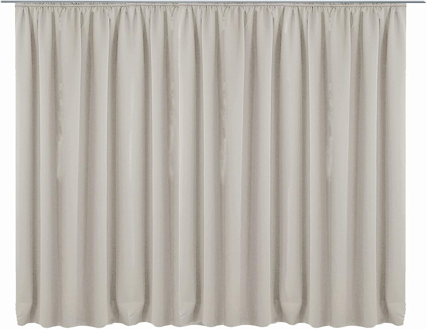 JEMIDI Gardine JEMIDI Vorhang blickdicht 245x300 cm, Kräuselband, hellgrau