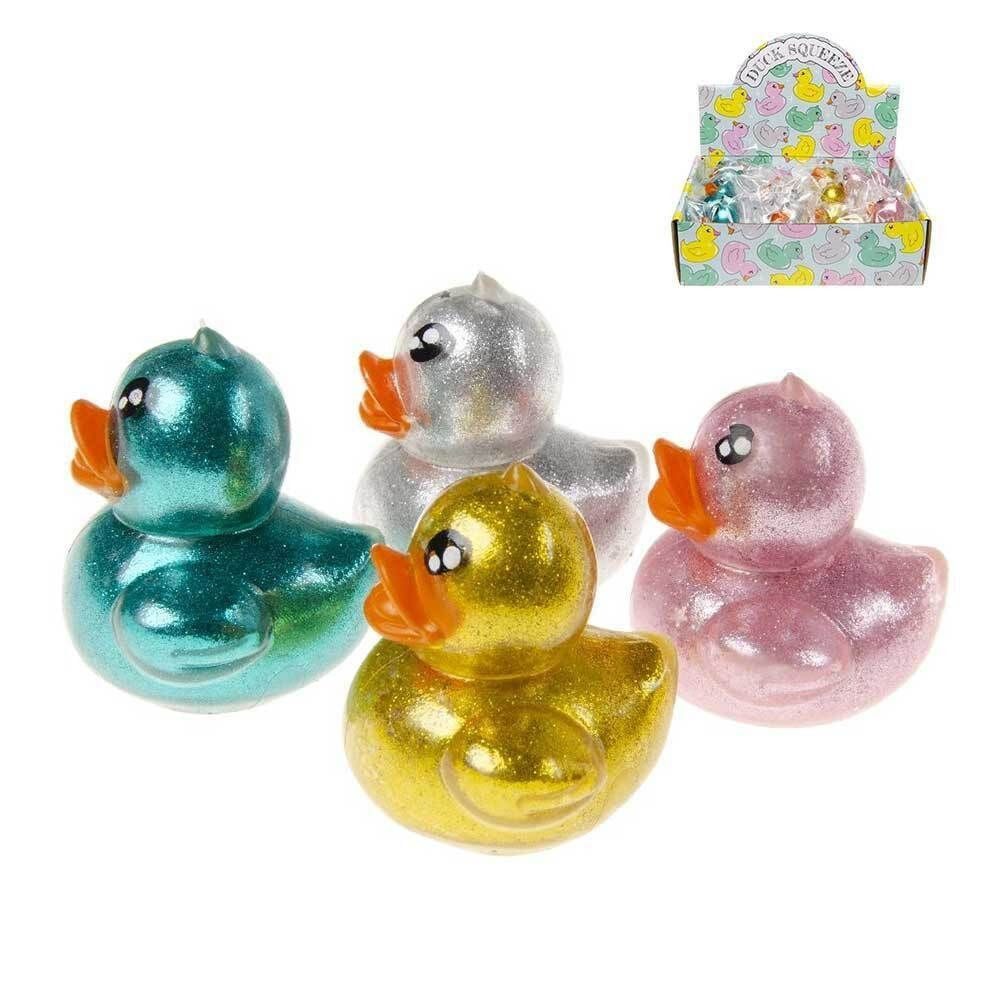 Vedes Spiel Squeeze Glitter Ente – 1 von 4 Designs, zufällig