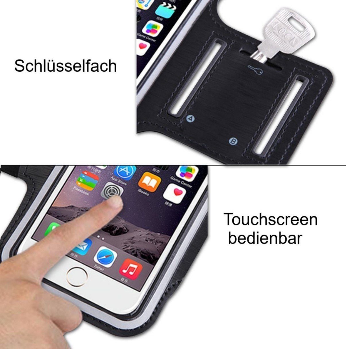 CoverKingz Phone Case Sports Armband for Samsung Galaxy A03s, Fitness Case, Sports Protective Case with Key Pocket, Jogging Protective Case