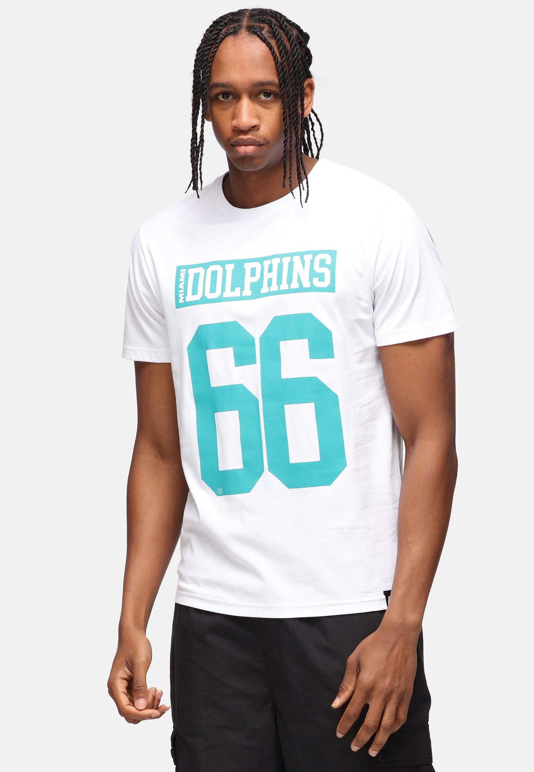 Core 82 Dolphins GOTS zertifizierte T-Shirt Bio-Baumwolle NFL Recovered