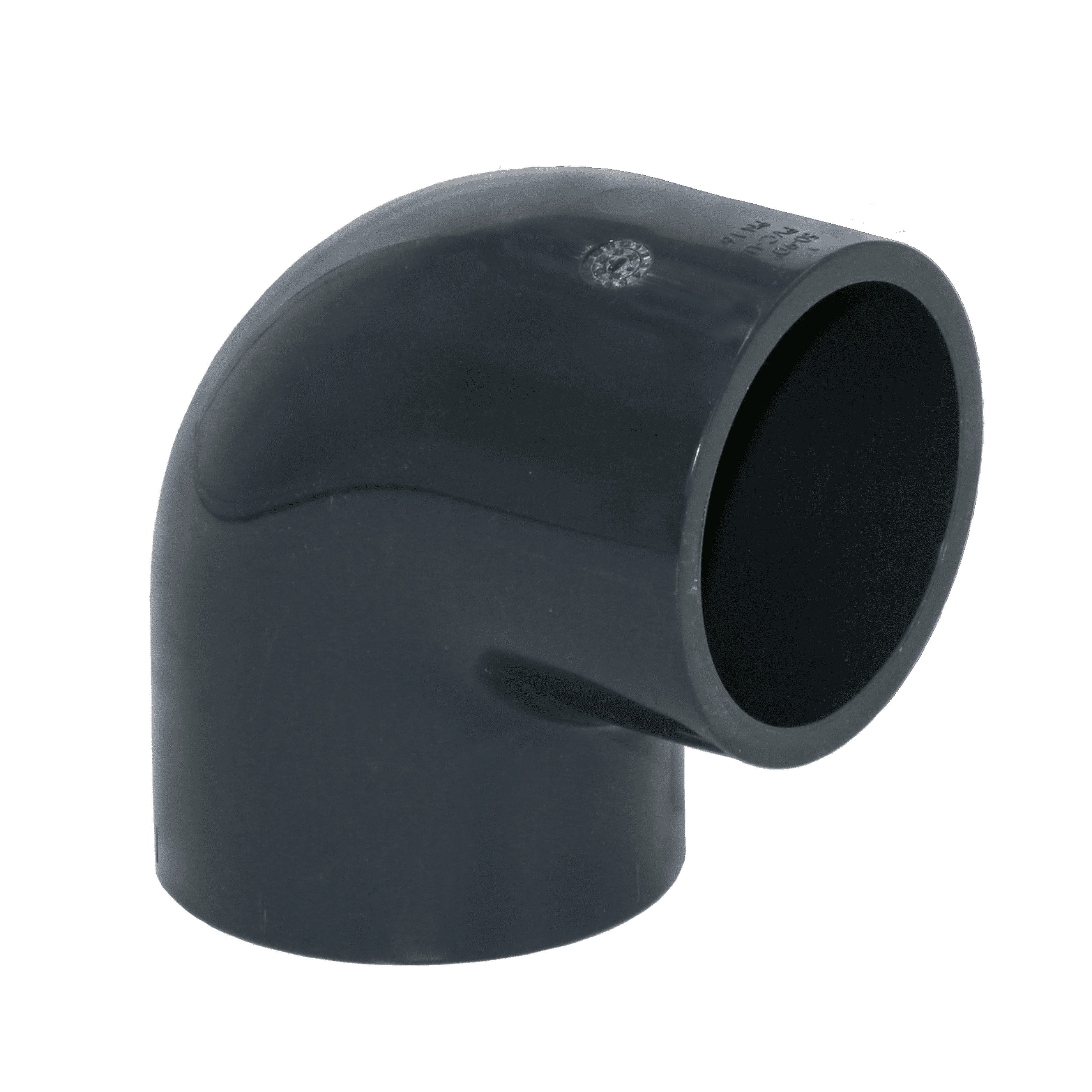 HAF Rohrverbinder 1x PVC Fitting Winkel 90° 40mm Klebemuffe Verrohrung PN16 Pool, Max. Arbeitsdruck 16 bar bei 20 C°