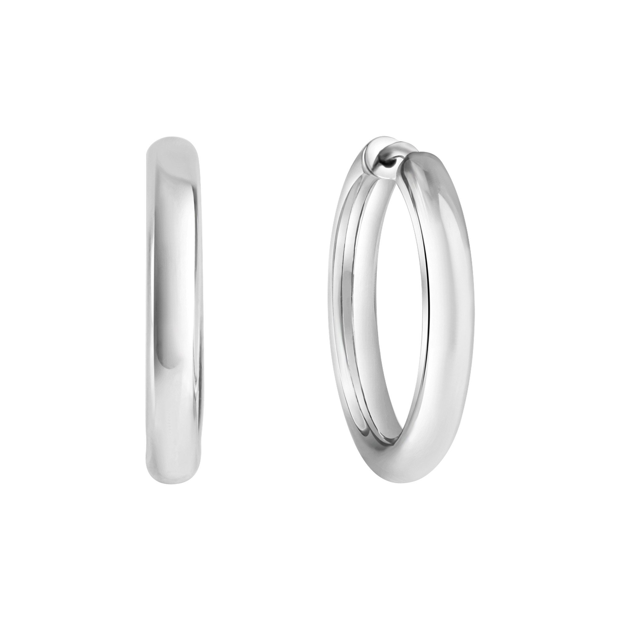 CAÏ Paar Creolen 925/- Sterling Silber rhodiniert