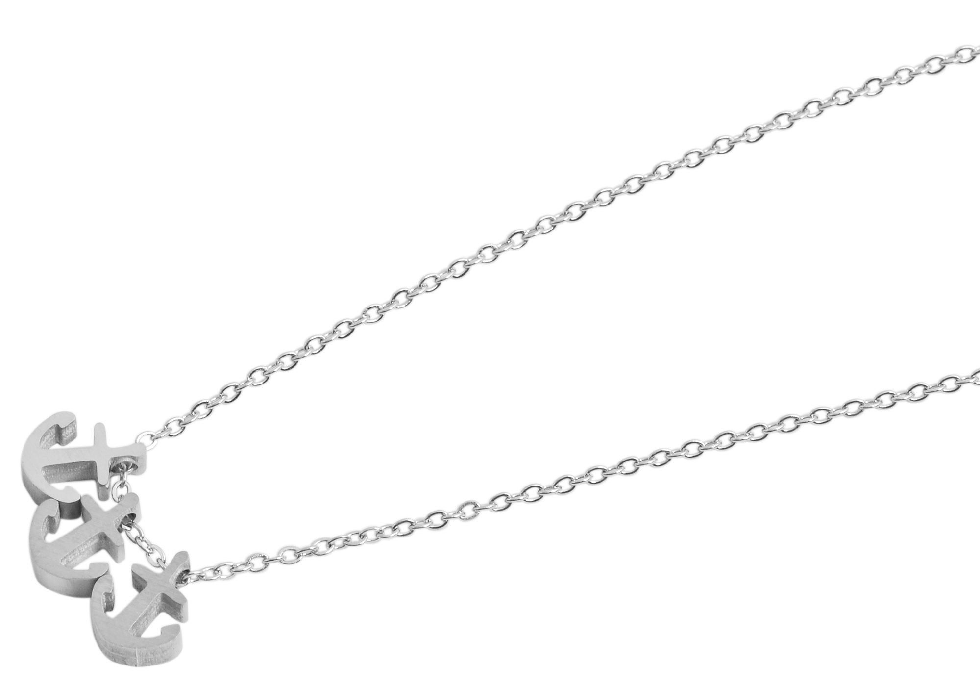 Kette ohne Anhänger Halskette – Ankerkette aus Edelstahl 43 cm
