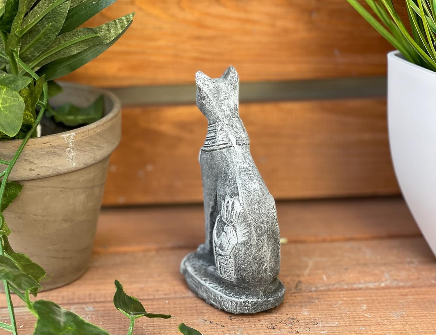 Stone and Style Gartenfigur Frostfeste Steinfigur ägyptische Katzengöttin Bastet – Bild 5 von 5