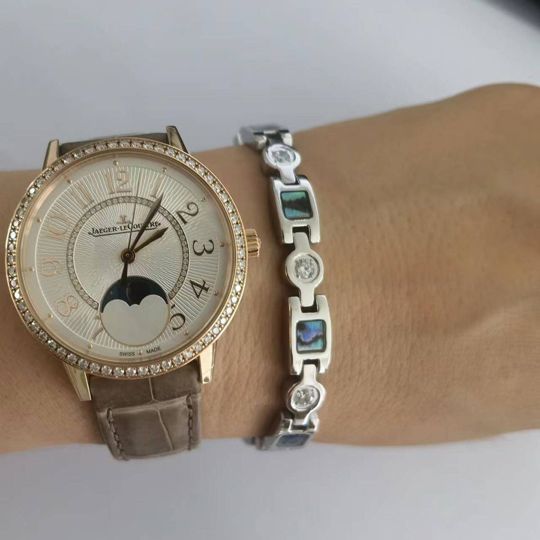 Edelstahl-Armband,Magnetarmband silvery Gliederarmband Bettelarmband Armband, Damen Haiaveng