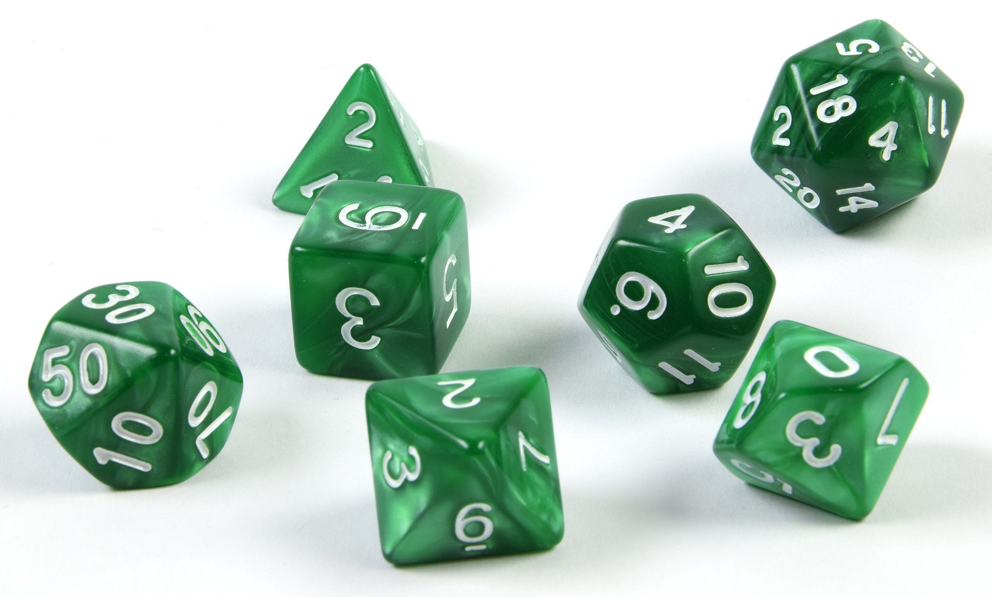 SHIBBY Spielesammlung 7 polyedrische DND Würfel für Rollen- und Tabletopspielemit Beutel