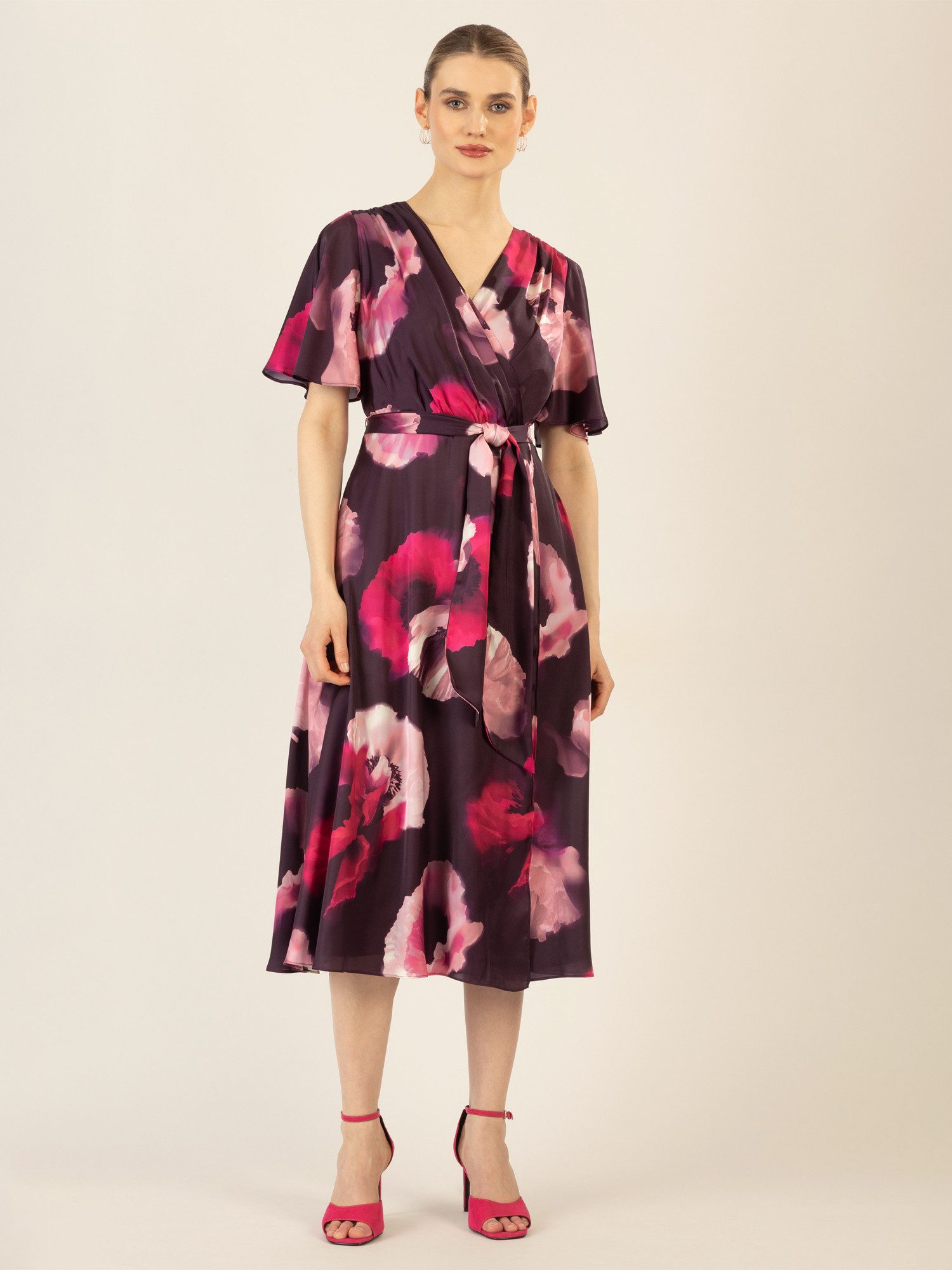 Apart Midikleid aus mattschimmerndem Satin mit günstig online kaufen