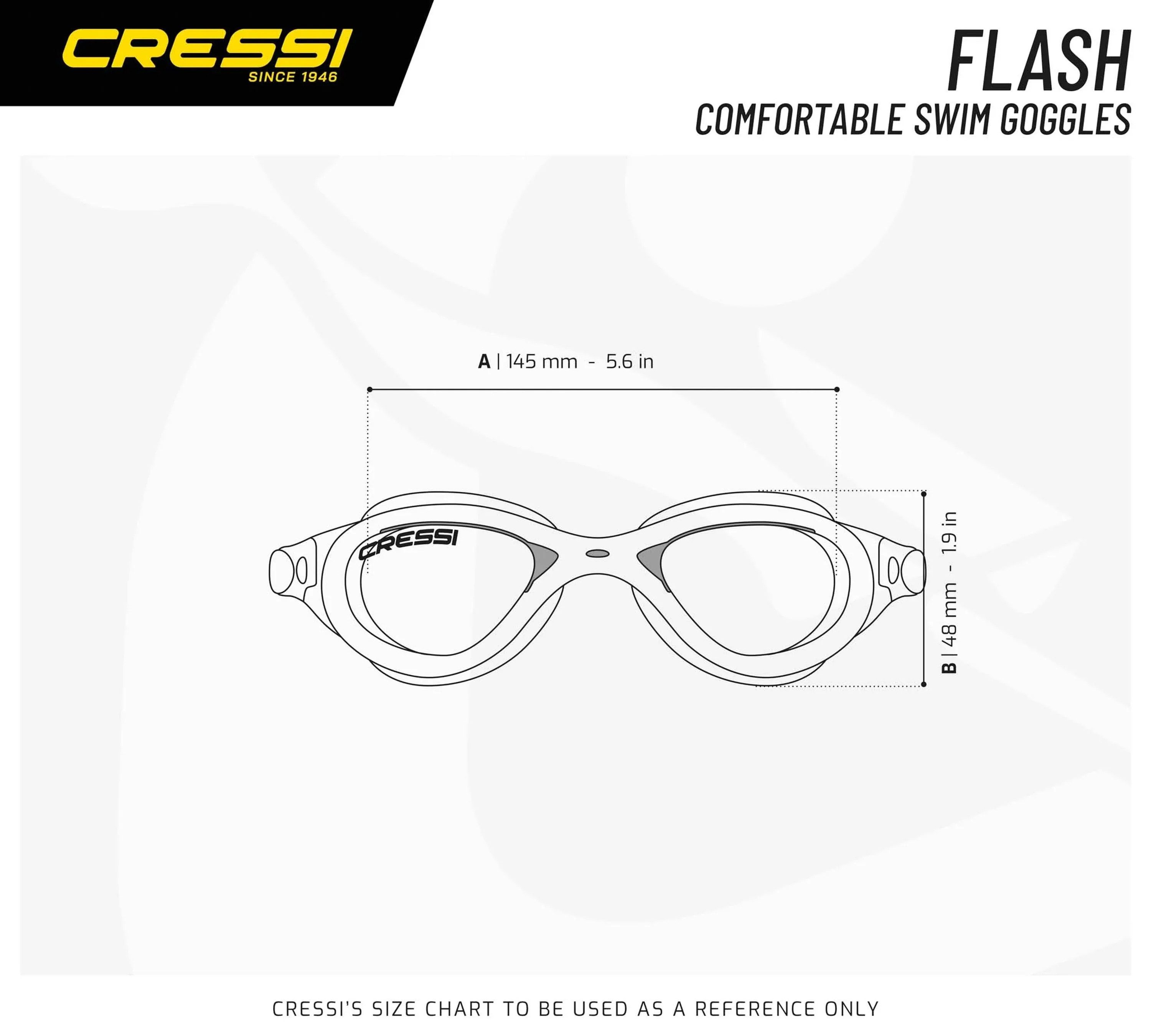 Cressi Schwimmbrille Flash Brille Clear Frame/clear blue