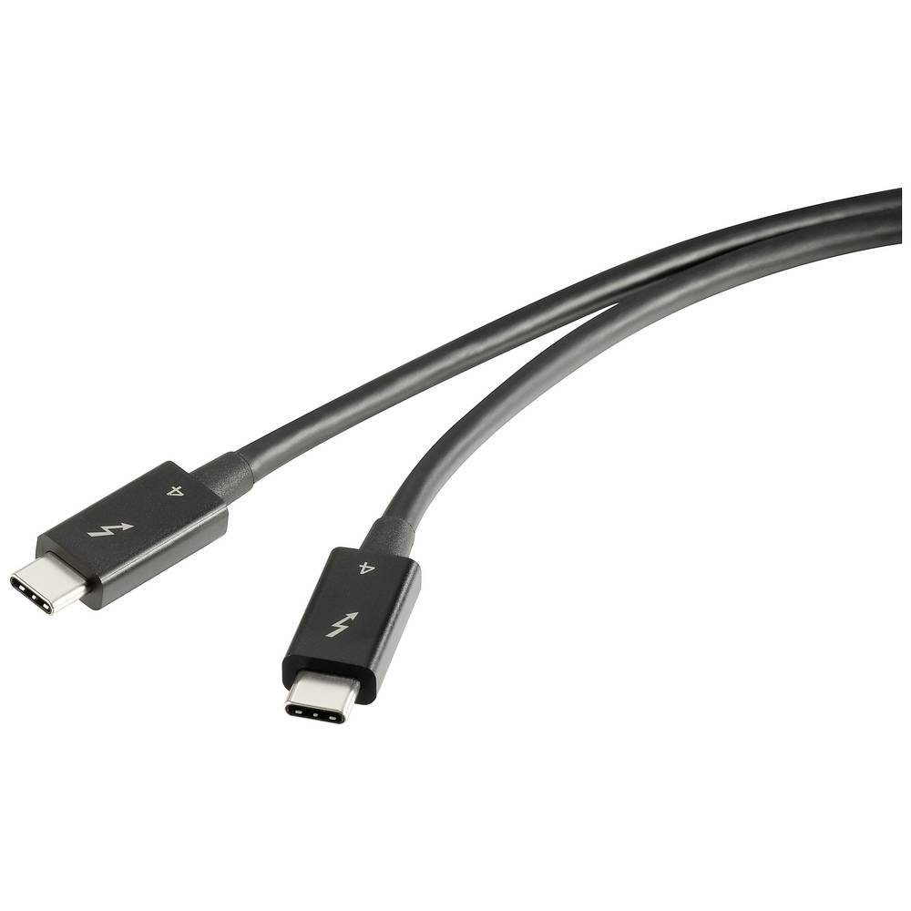 Renkforce Thunderbolt™ 4 Highspeed-Verbindungskabel 0.8 m RF-5235980 USB-Kabel, doppelt geschirmt