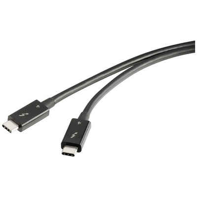 Renkforce Thunderbolt™ 4 Highspeed-Verbindungskabel 0.8 m USB-Kabel, doppelt geschirmt