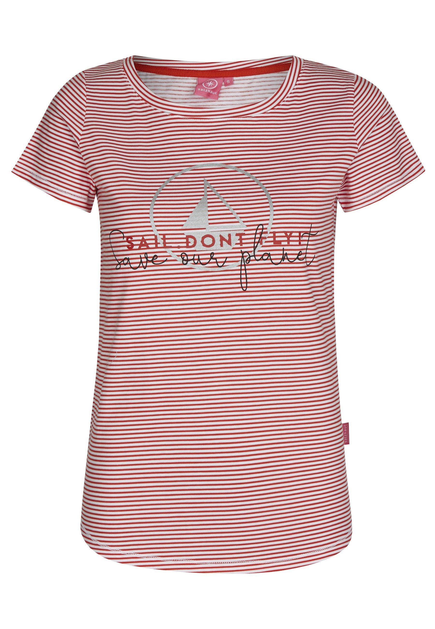 salzhaut T-Shirt Gudrun Ringel Damen normale Passform T-Shirt mit Wow-Fakto günstig online kaufen