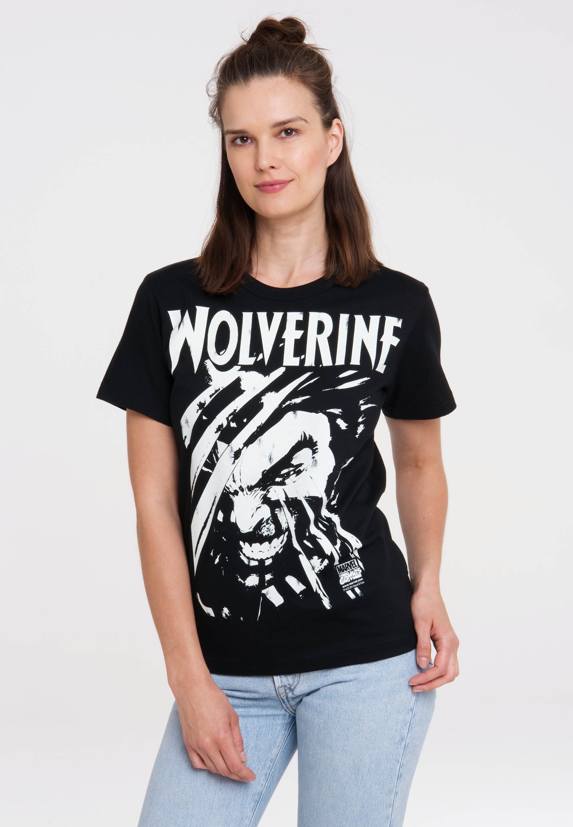 LOGOSHIRT T-Shirt Marvel Comics - Wolverine mit lizenziertem Print