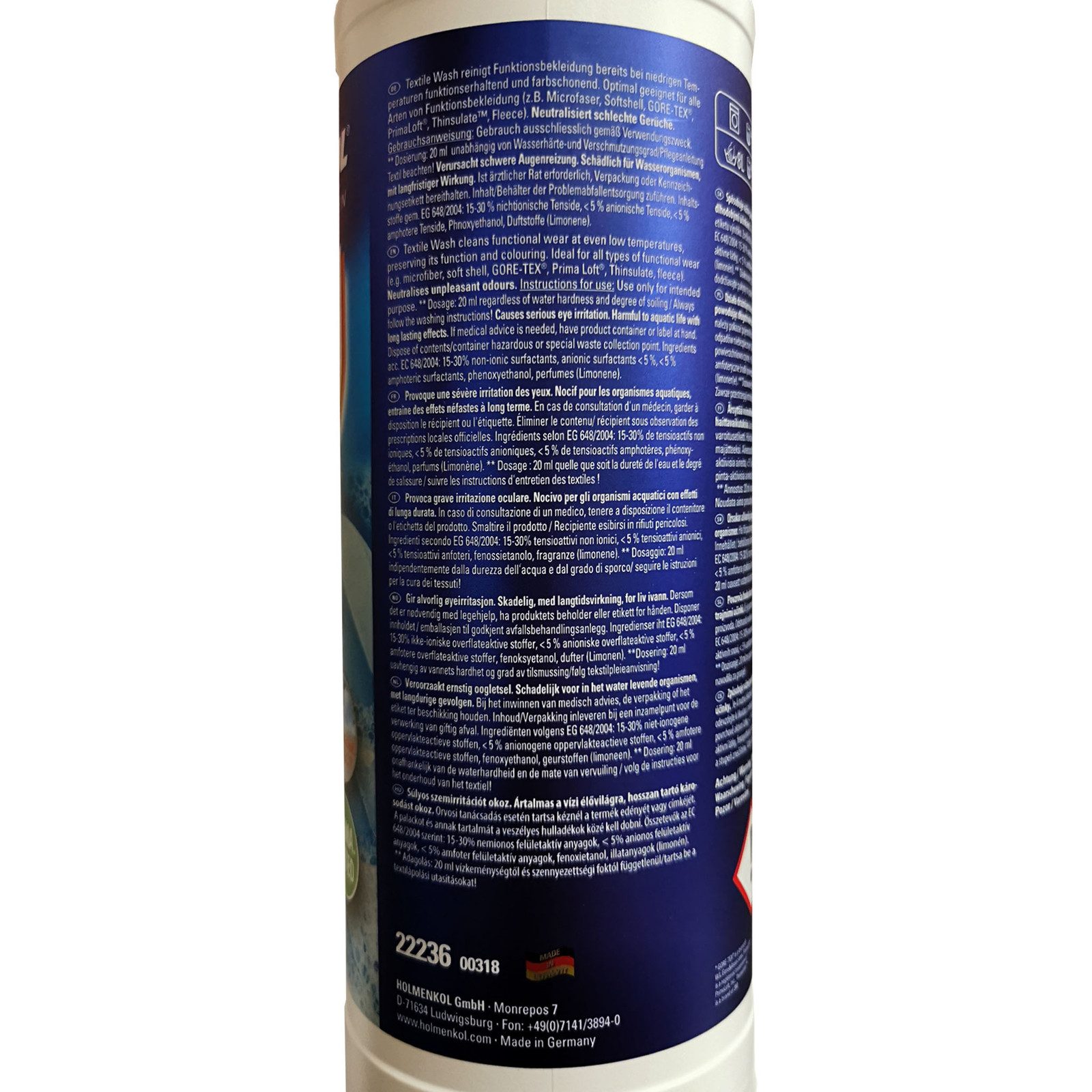 Holmenkol Textile Wash Spezialwaschmittel (neutralisiert Gerüche)