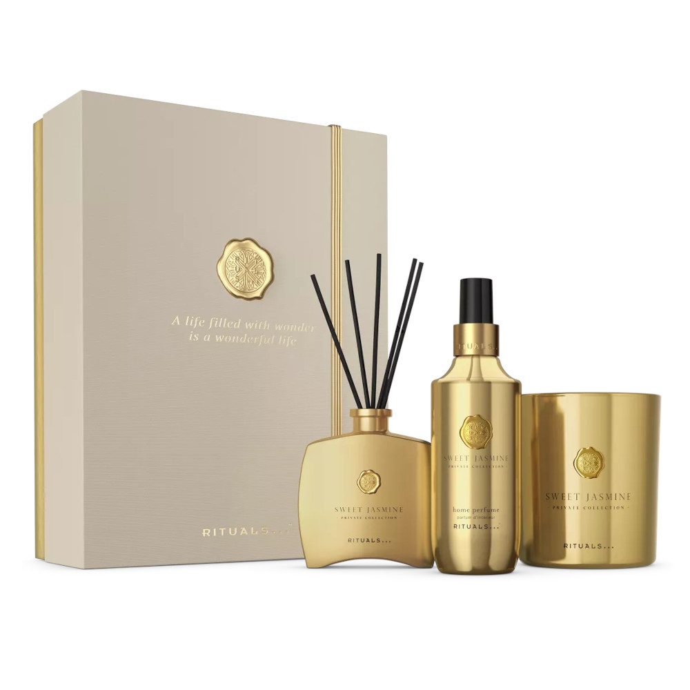 Rituals Pflege-Geschenkset Rituals Private Collection Sweet Jasmine Geschenkset – 3-teilig, 3-tlg., 3-teiliges Duftset mit Sweet Jasmine – floral & elegant