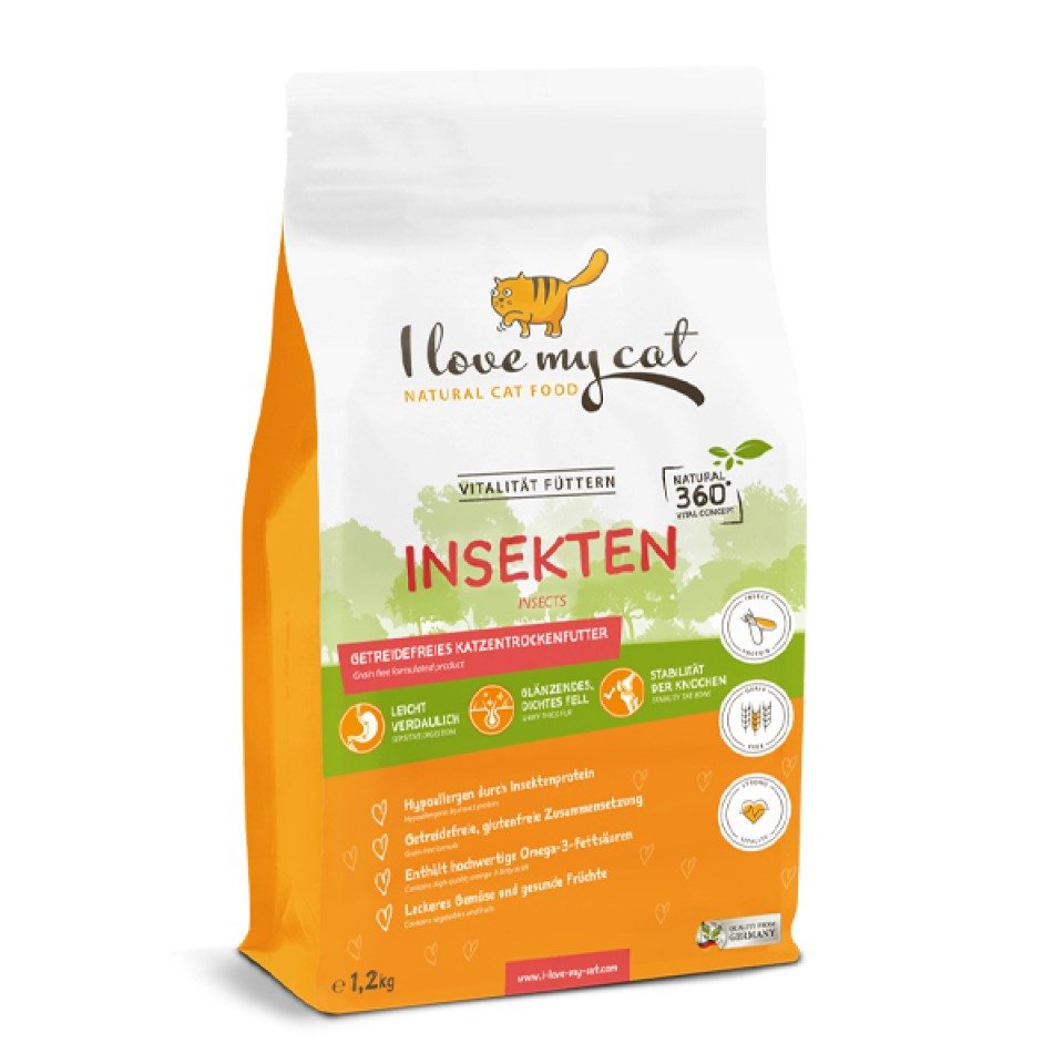 Bellfor I love my cat Futterset mit Insektenfutter für ernährungssensible Katz, für: Katzen
