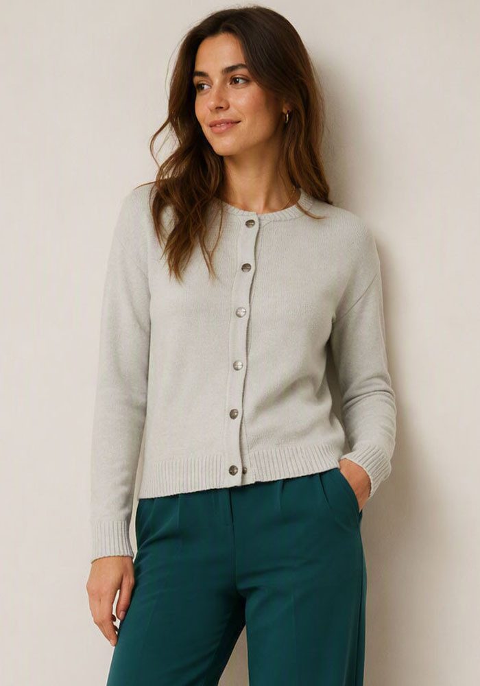 Tamaris Strickjacke in lässiger Blouson-Form mit Bündchen aus weicher Viskosemischung