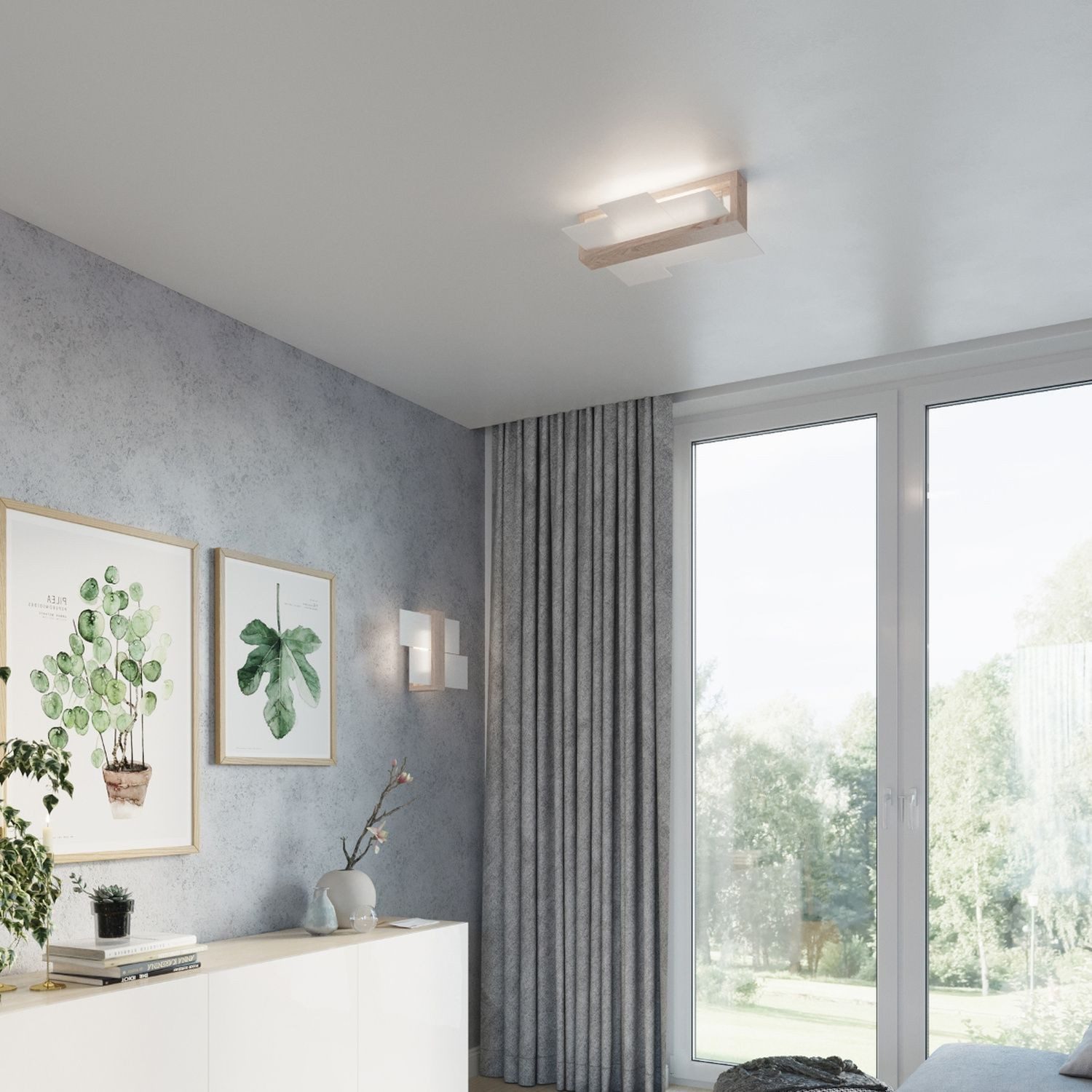 Licht-Erlebnisse Wandleuchte LEDA, ohne Leuchtmittel, H: 30 cm E27 Skandinavisch