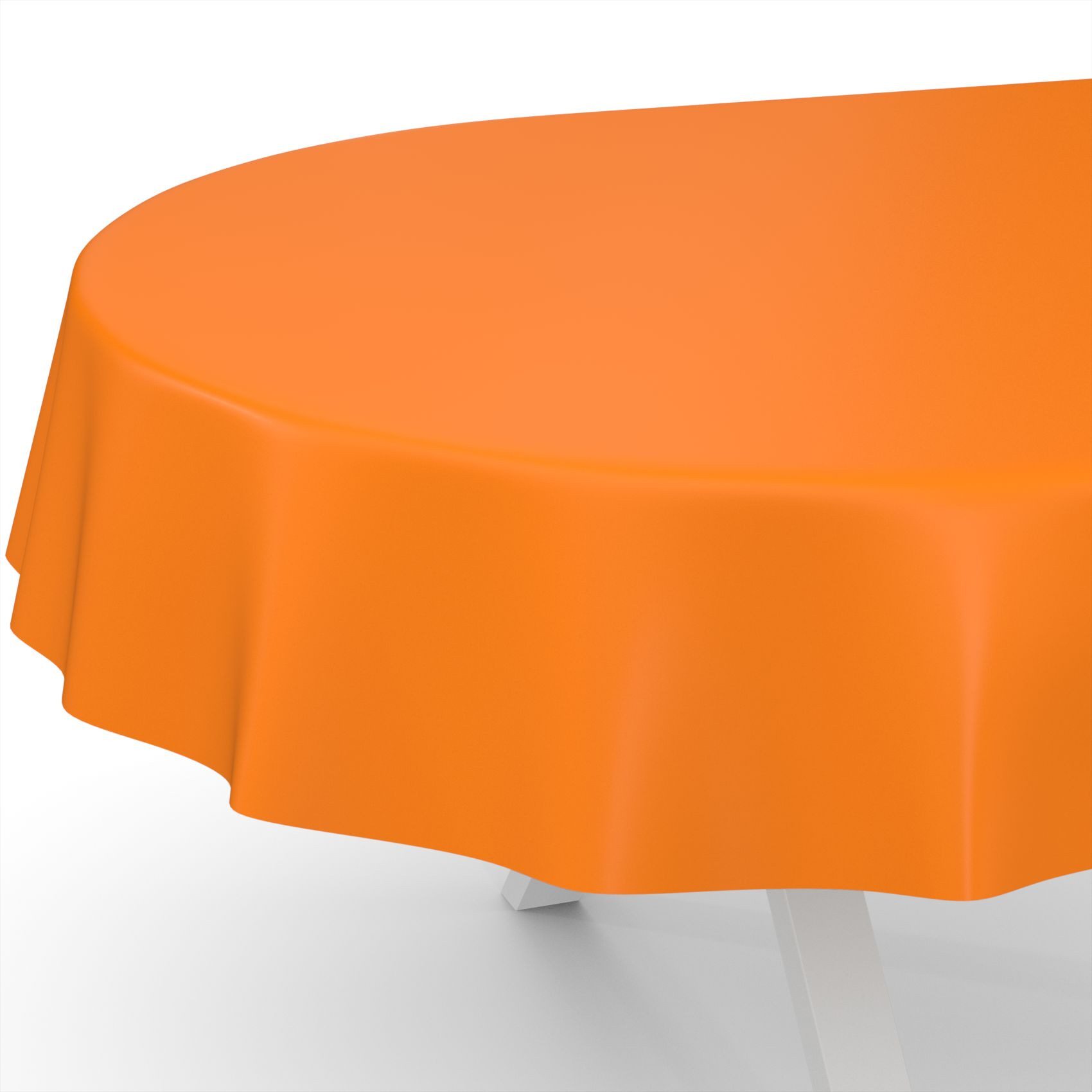 ANRO Tischdecke abwaschbar Wachstuch-Tischdecke Gartentischdecke (Einzelstück 1-tlg), wasserabweisend Einfarbig Orange Breite 140cm