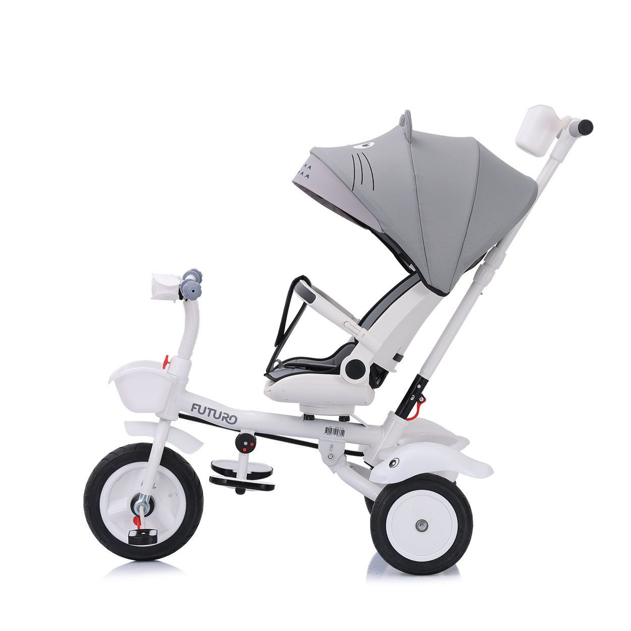 Chipolino Dreirad Futuro 2 in 1, PU-Räder, Musik, Licht, Becherhalter, Schiebegriff, faltbar, 25 kg