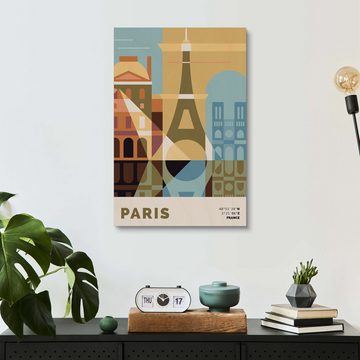 Posterlounge Holzbild Nigel Sandor, Paris, Grafikdesign