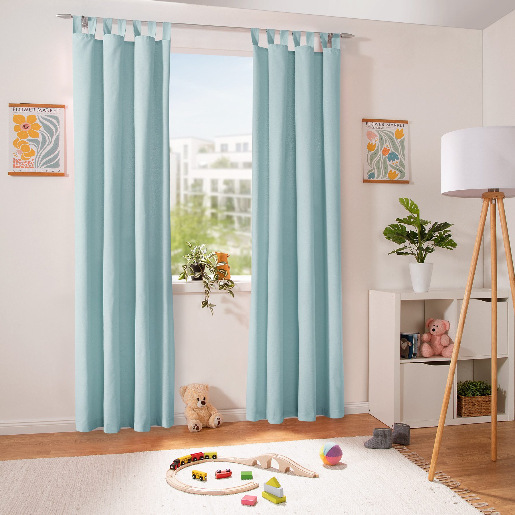 heimtexland Vorhang Dekoschal Baumwolle Fensterdeko Gardine blickdicht (1 St), Schlaufen, blickdicht, Polycotton, Natur I Kräuselband oder Schlaufen I verschiedene Größen