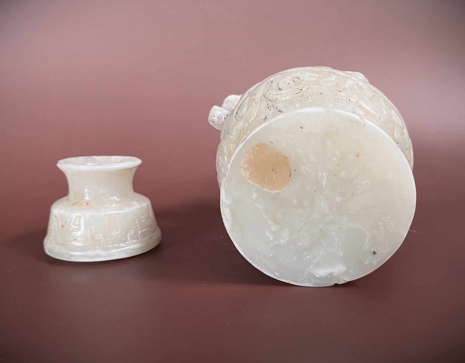 Tischvase Vase Asien LifeStyle Drachen Jade Henkel China
